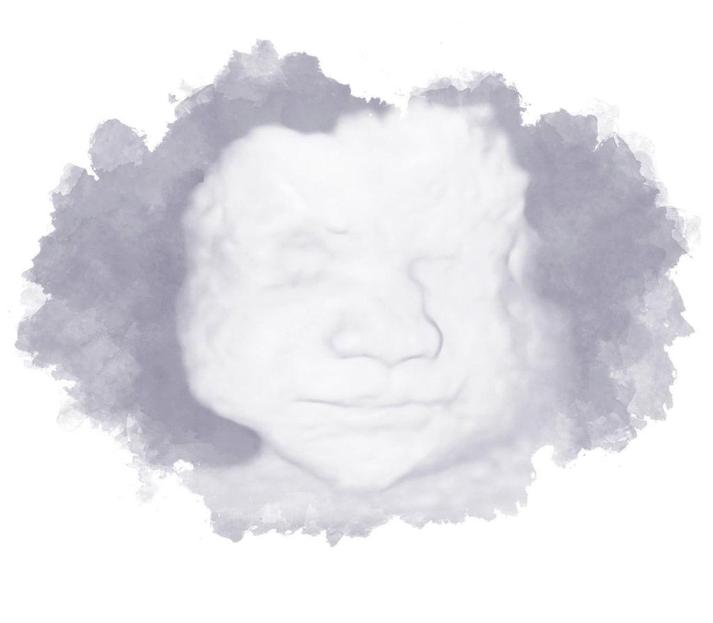 A watercolor painting of an ultrasound image