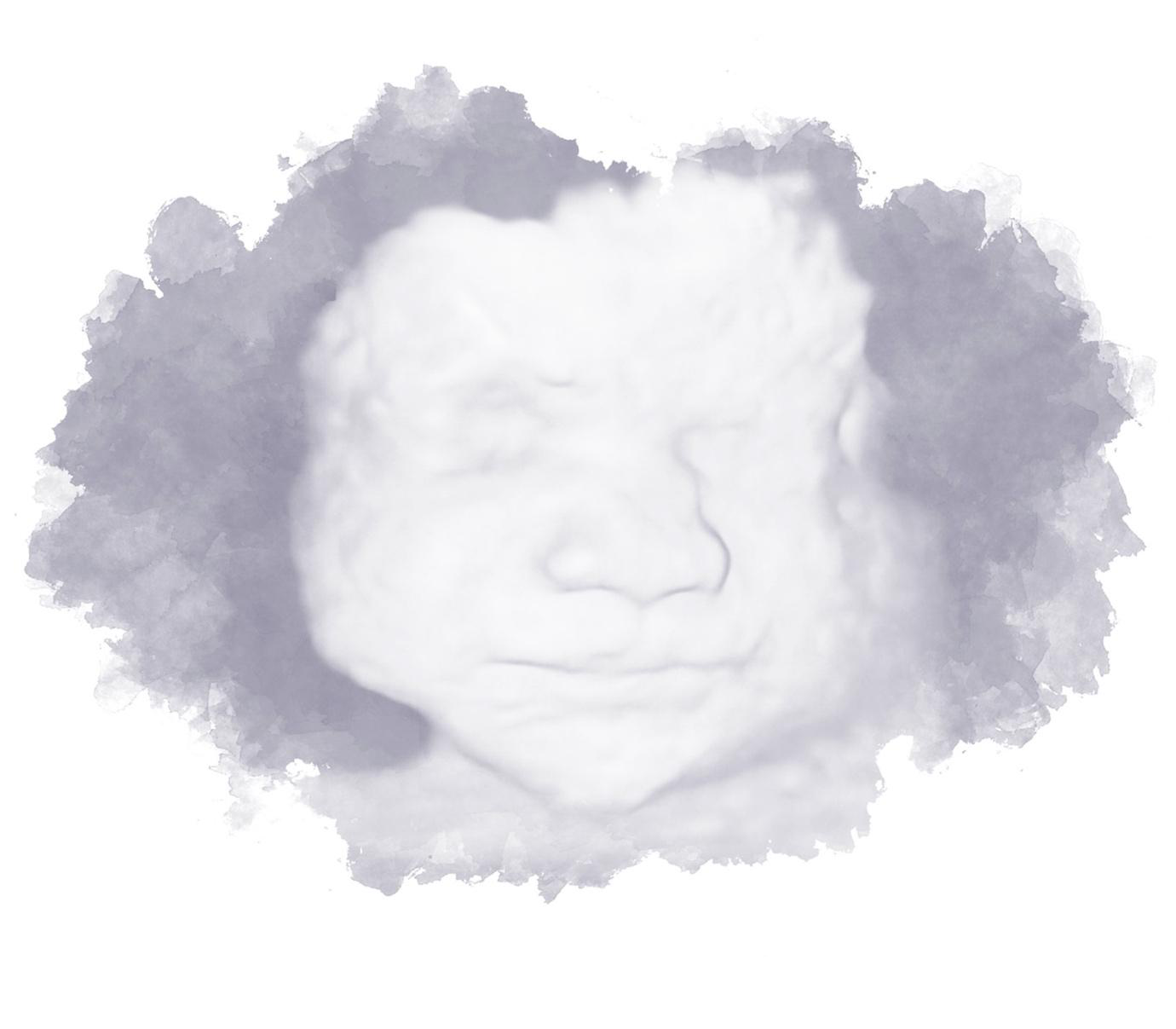 A watercolor painting of an ultrasound image